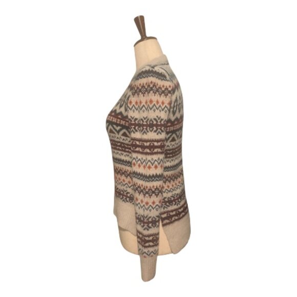 Ambercrombie Cozy Wool Blend Sweater Fair Isle Festive Patterned Grandpa Size XS - Picture 3 of 11